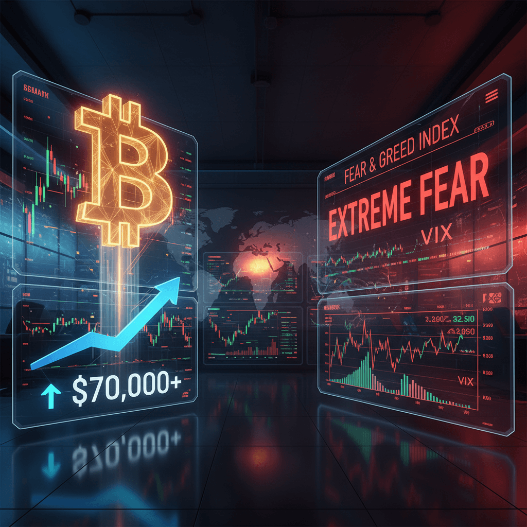 중동 휴전 속 비트코인 7만 달러 탈환! 그러나 시장의 '극단적 공포'는 여전하다.