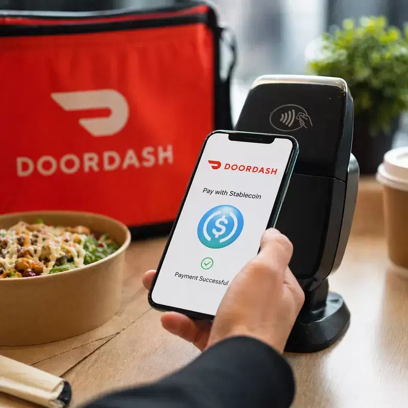 "Delivery with coins too"...DoorDash Announces Stablecoin Payments