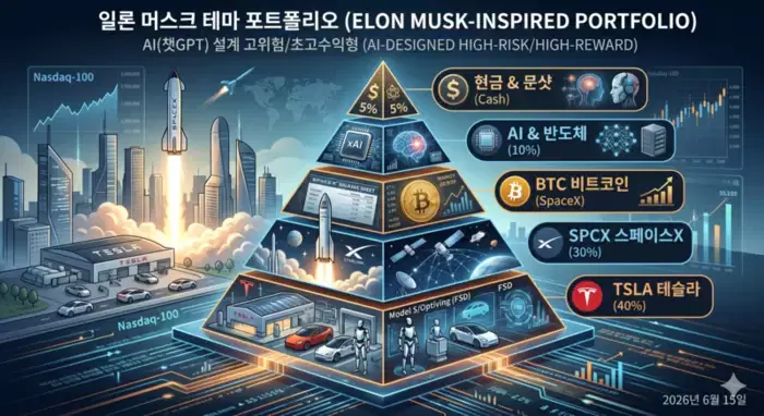 테슬라 40%·스페이스X 30%·비트코인 15%… AI가 추천하는 머스크식 투자 황금비율