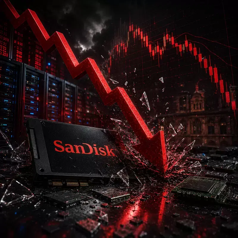 샌디스크(SNDK), 사상 최고가 찍자마자 붕괴...고평가 부담에 신뢰 '흔들'