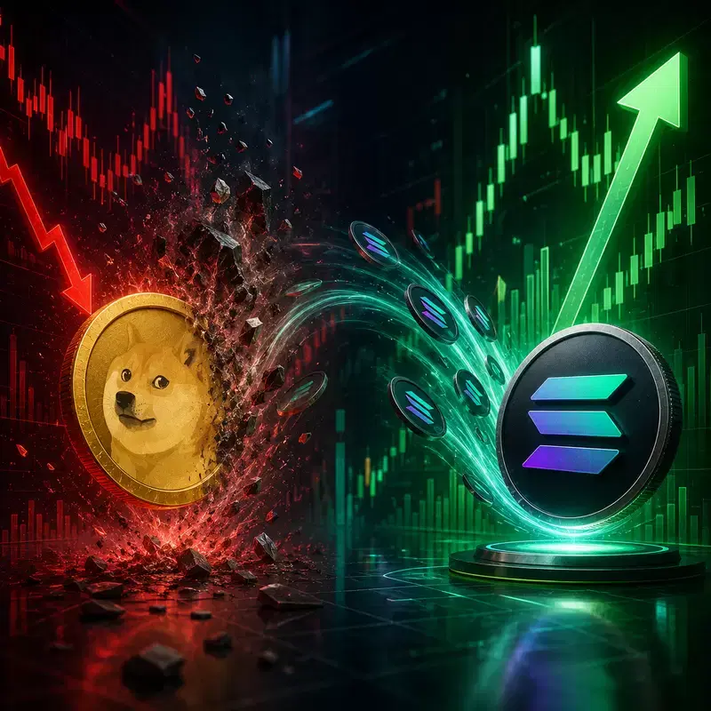 도지코인(DOGE), 미결제 약정 반토막...밈코인 거품 빼고 '솔라나(SOL)'로 이동