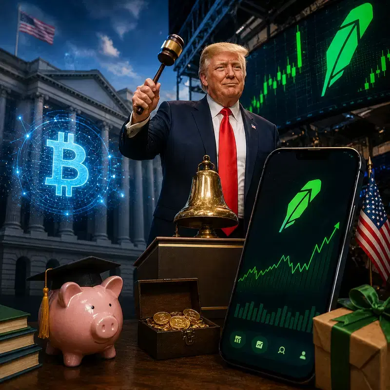 Bitcoin (BTC) also in Trump Accounts... Robinhood (HOOD) surges 13%