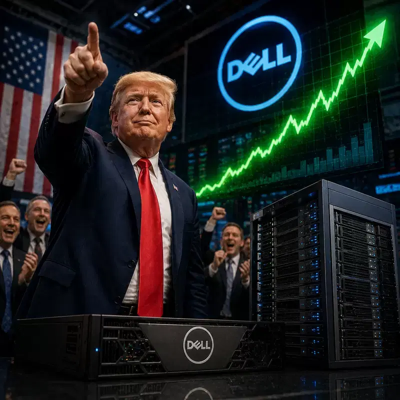 Dell's AI Server Sales Explode 757%... Trump's Public Endorsement Pushes Stock to New High
