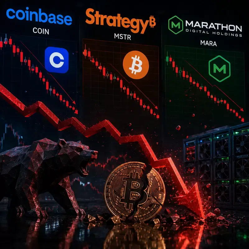Bitcoin (BTC) Shock Causes Sales to 'Plummet'... Top 3 Crypto Stocks Like Strategy Face Sequential Plunge Crisis