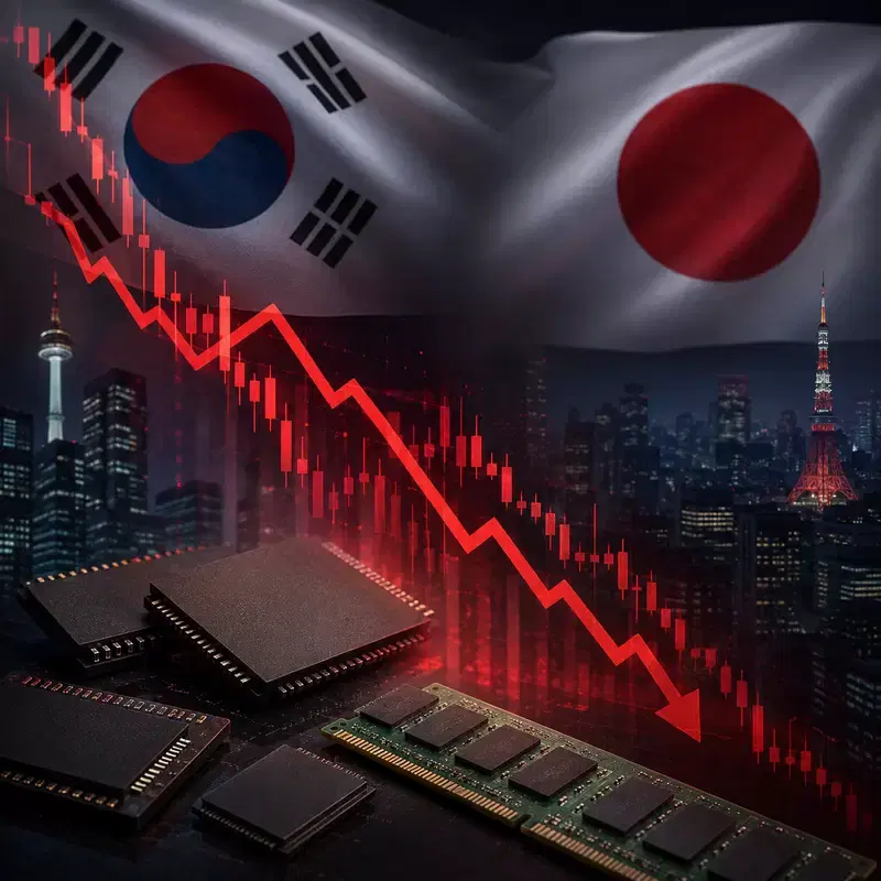 코스피·닛케이, 반도체 매도 폭탄에 동반 하락...상승분 다 토하나?