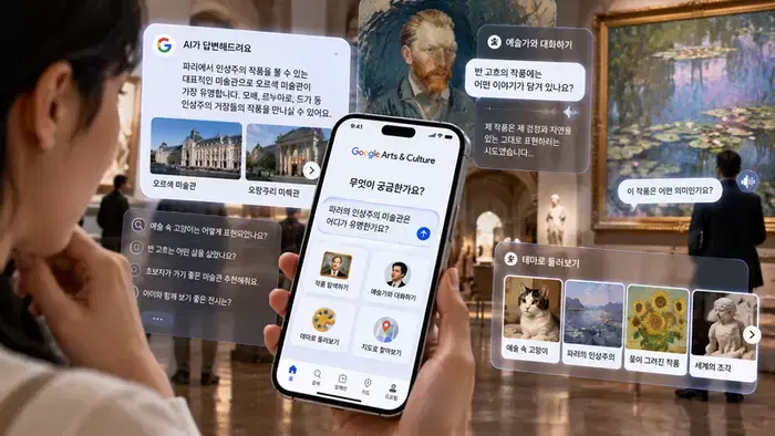 Even if you don't know the artwork's name, start with a question... Google lowers the museum barrier with AI