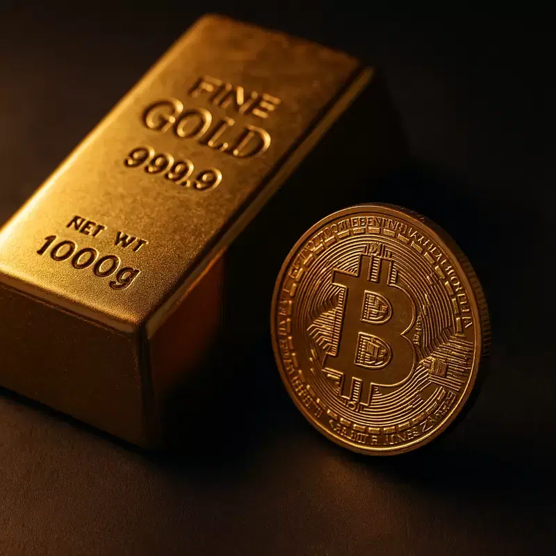 Bitcoin (BTC), Nasdaq correlation 60→33%...closer to gold