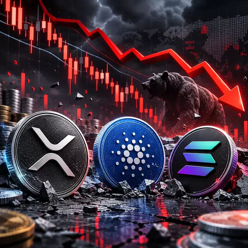 XRP, Cardano (ADA), Solana (SOL) 'Defend' Support Lines..."Buying Pressure Holds, But Momentum Weakens"