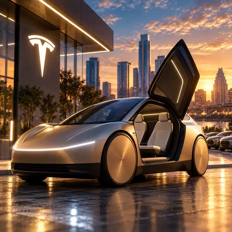 "운전대 없는 사이버캡 뜬다"...테슬라(TSLA), 주가 5.4% 급등 환